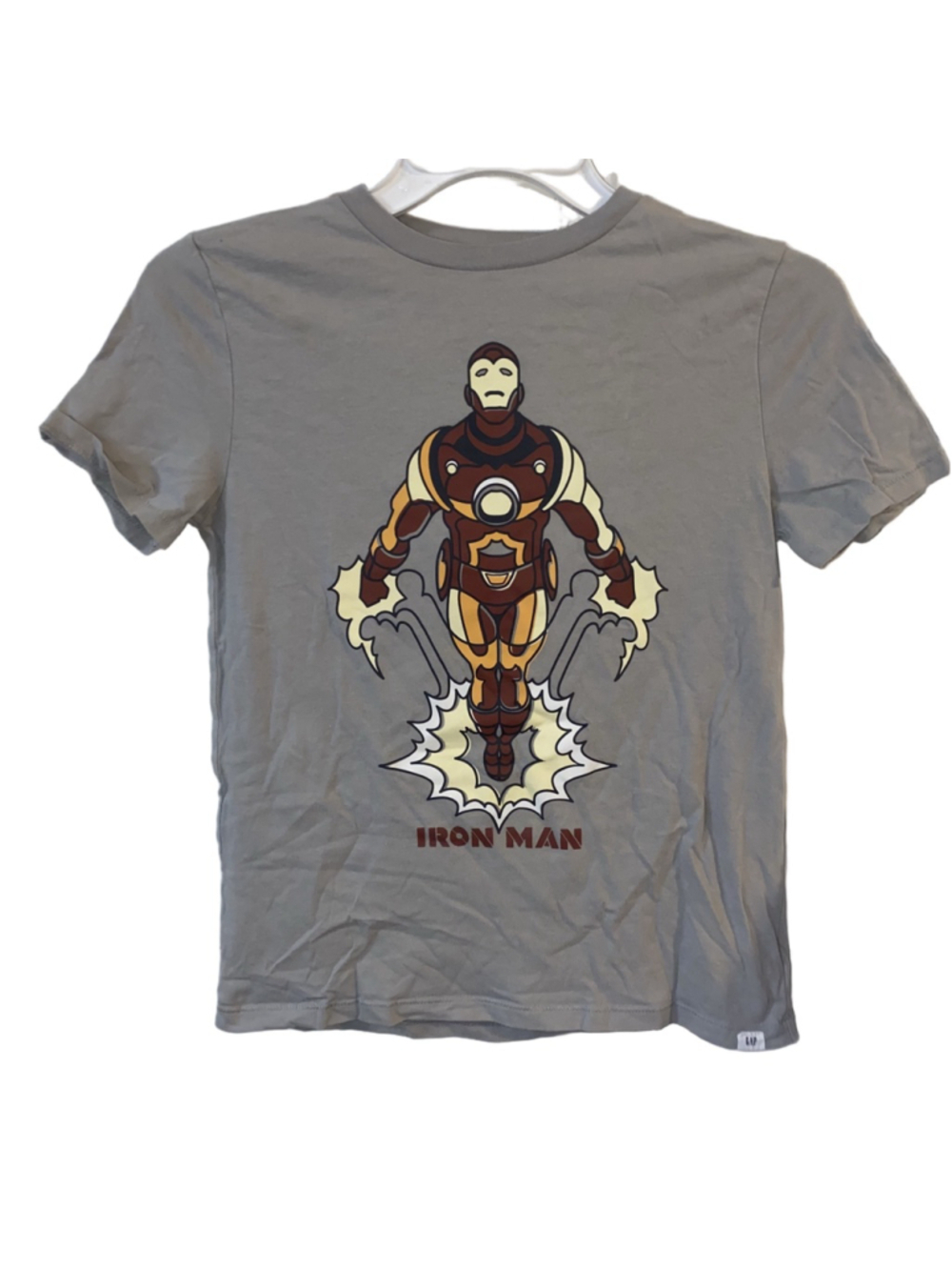 Boys Gap Marvel Iron Man Gray Short Sleeve Tee XL